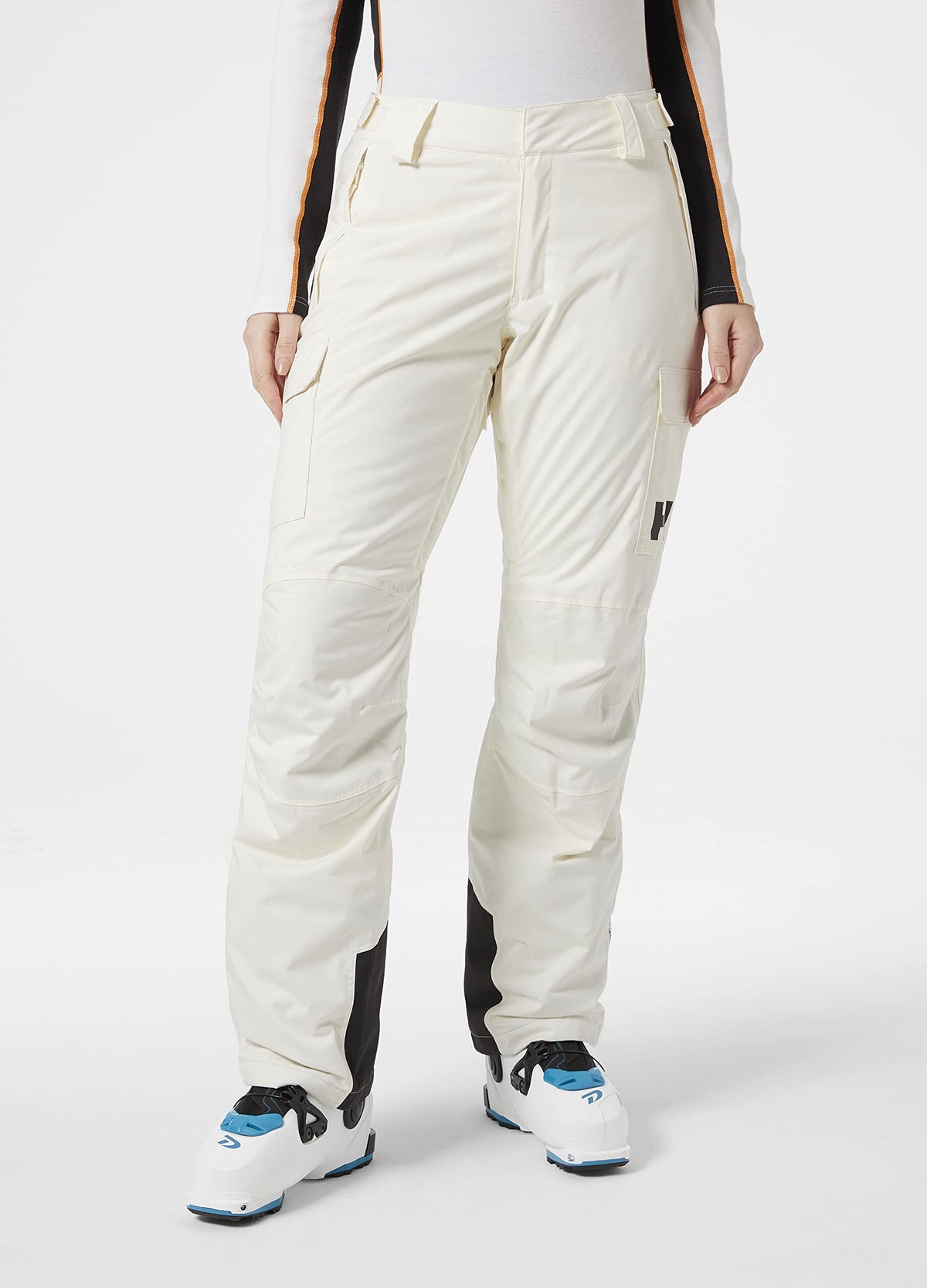 Helly-Hansen Womens Switch Cargo Insulated Waterproof Ski Pant, 048 Snow, Large