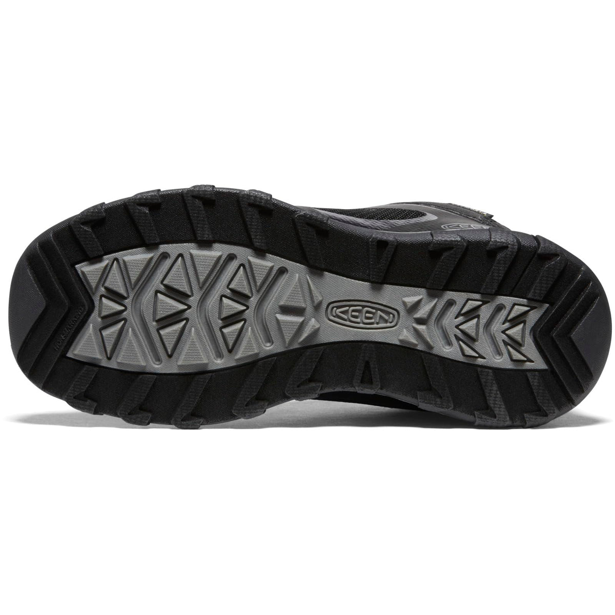 KEEN Wanduro Mid Height Waterproof Easy On Durable Sneaker Hiking Boots, Black/Silver, 1 US Unisex Big Kid