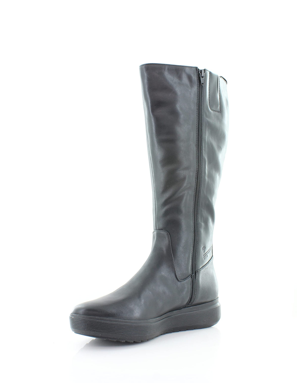 Naturalizer Womens Torence Leather Wedge Knee-High Boots Black 9 Wide (C,D,W)