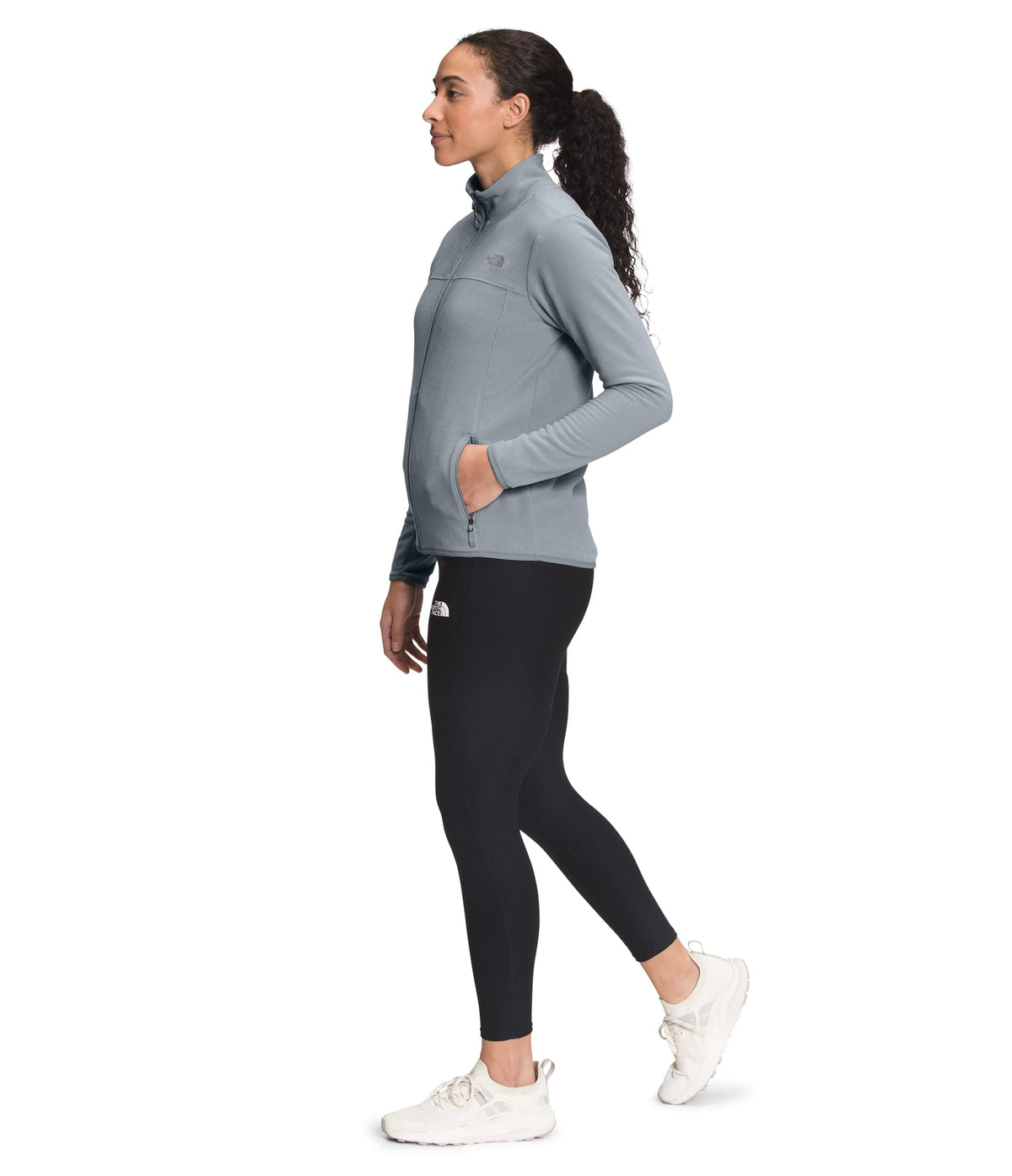 The North Face Women's TKA Glacier Full Zip Jacket, Mid Grey, XS