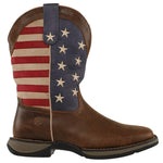 ROPER Mens American Wilder Patriotic Square Toe Casual Boots Mid Calf - Brown 9.5