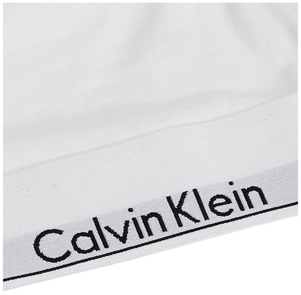 Calvin Klein Modern Cotton Unlined Wireless Bralette, White, Large