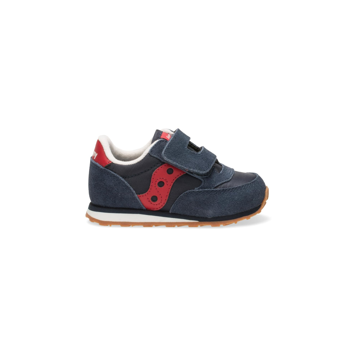 Saucony Unisex-child Baby Jazz Hook & Loop , NAVY/RED, 6.5 W