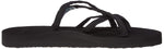 Teva Women's Olowahu Flip Flop Sandal (6 B(M) US/37 EUR, Mix B Black On Black)