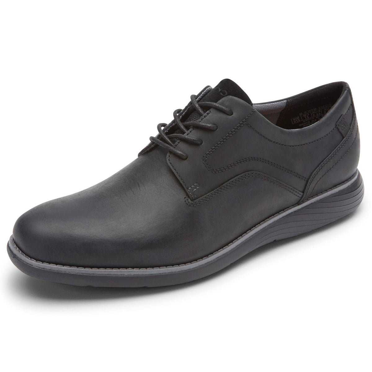 Rockport Men's Garett Plain Toe Oxford, Black, 12 Wide