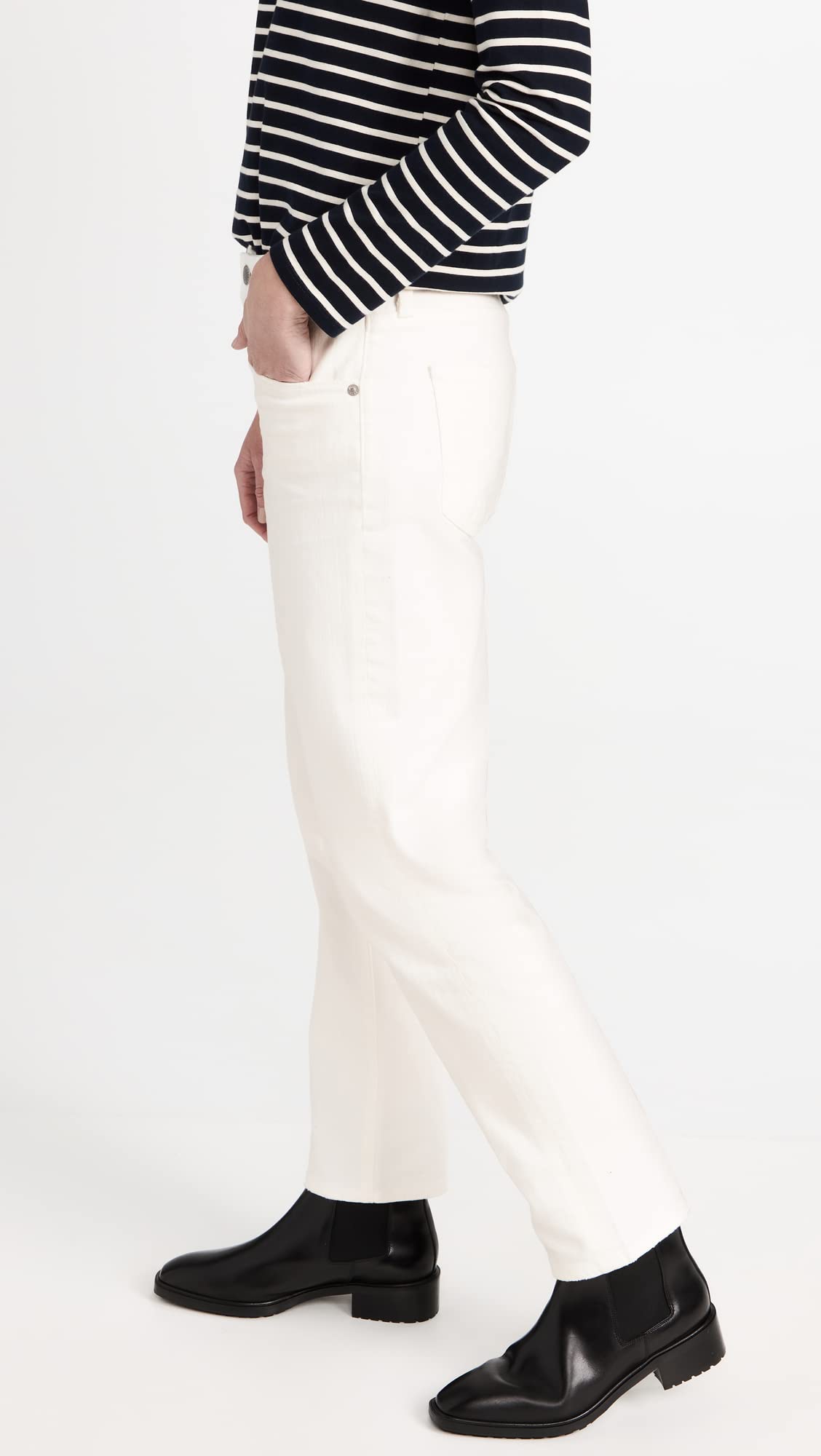 AG Adriano Goldschmied Women's Ex Boyfriend Slim Jeans 27 1 Year Tonal White