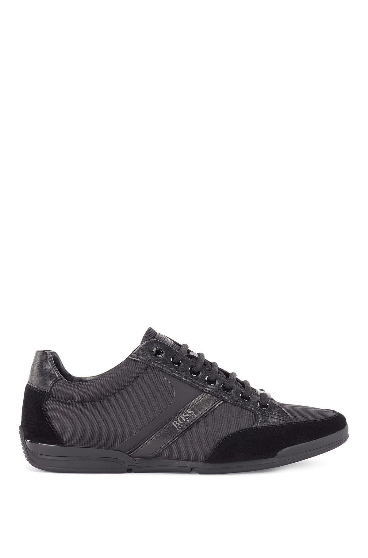BOSS Men's Saturn_Lowp_mx Low-Top Sneakers, Black, 6