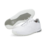 Puma Golf Men's PROADAPT ALPHACAT Leather Golf Shoe, Puma White-Puma Silver, 12.5