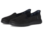 SKECHERS Women's Hands Free Slip-ins On-The-Go Flex Double Gore Loafer, Black, 9
