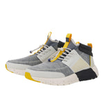 HEYDUDE Men's Sirocco M Mid Trail Heather Grey/Yellow Size 15 | Men's Shoes | Men Slip-on Sneakers | Comfortable & Light-Weight