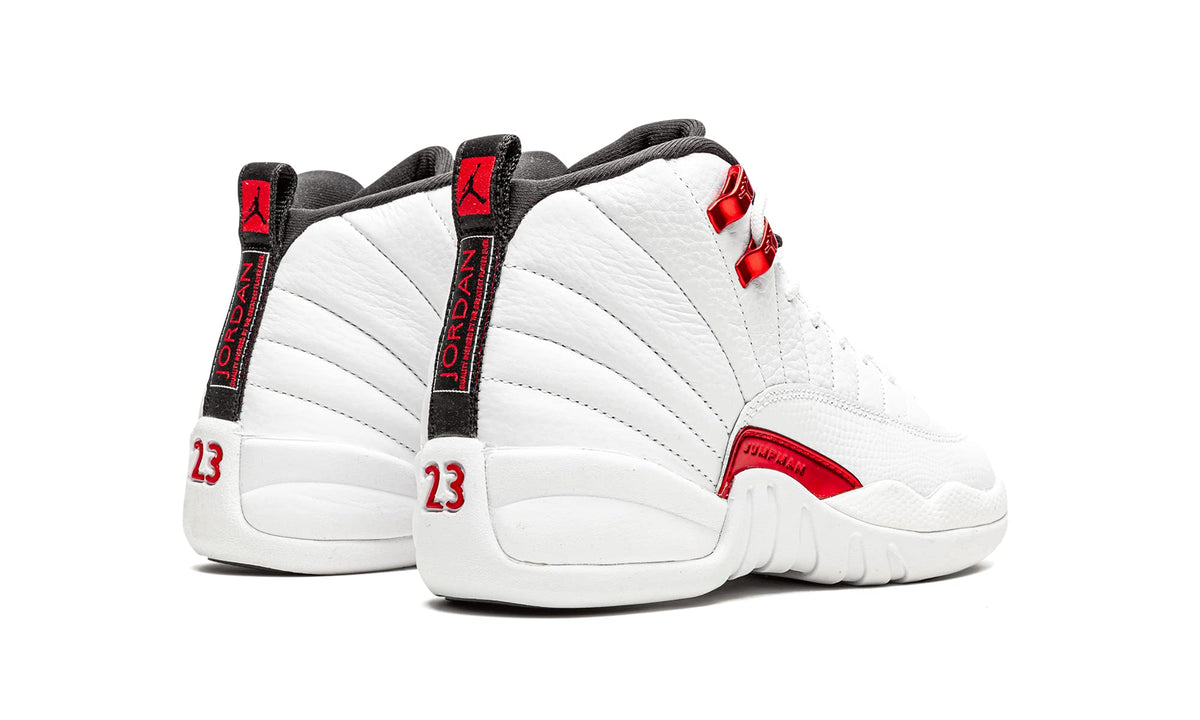 Nike Youth Air Jordan 12 Retro GS Twist, White/Black/University Red, 5.5Y