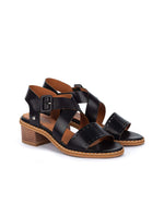 PIKOLINOS Heeled Sandals Leather Blanes for Woman Black
