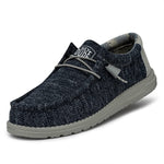 HEYDUDE Men's Wally Sox Moonlit Ocean Size 4 | Men's Loafers | Men's Slip On Shoes | Comfortable & Light-Weight