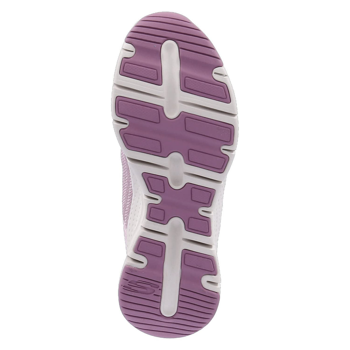 Skechers Womens Arch Fit-Comfy Wave Mesh Sports Lace-up Trainers - Mauve - 9