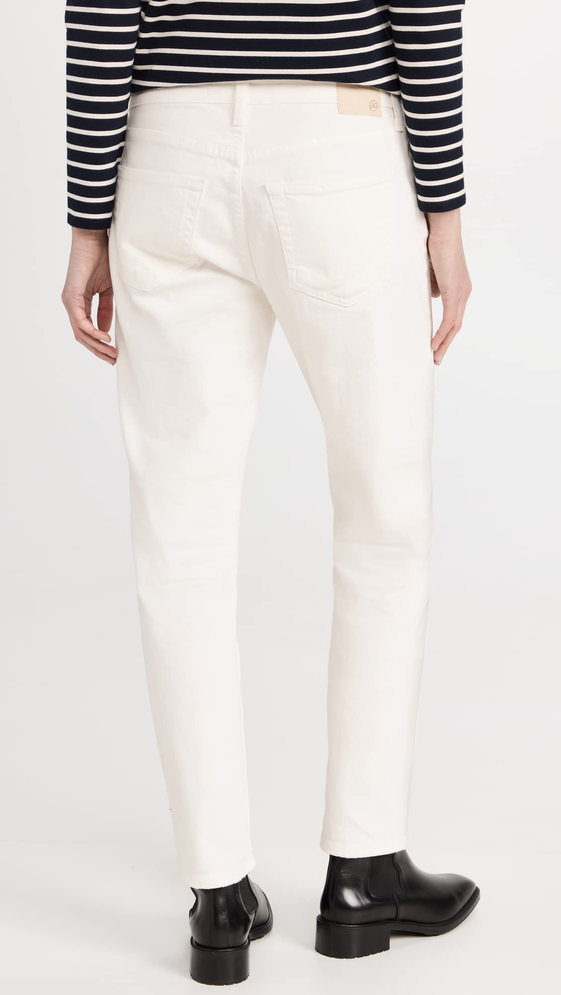 AG Adriano Goldschmied Women's Ex Boyfriend Slim Jeans 27 1 Year Tonal White