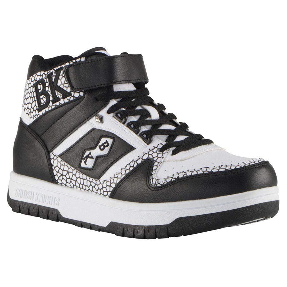 British Knights Men's Kings SL Deluxe Classic Hi Top Fashion Sneaker, White/Black 10 M US