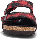 Birkenstock Women's Arizona Shearling Sandals, Red Wool Shearling, 9-9.5