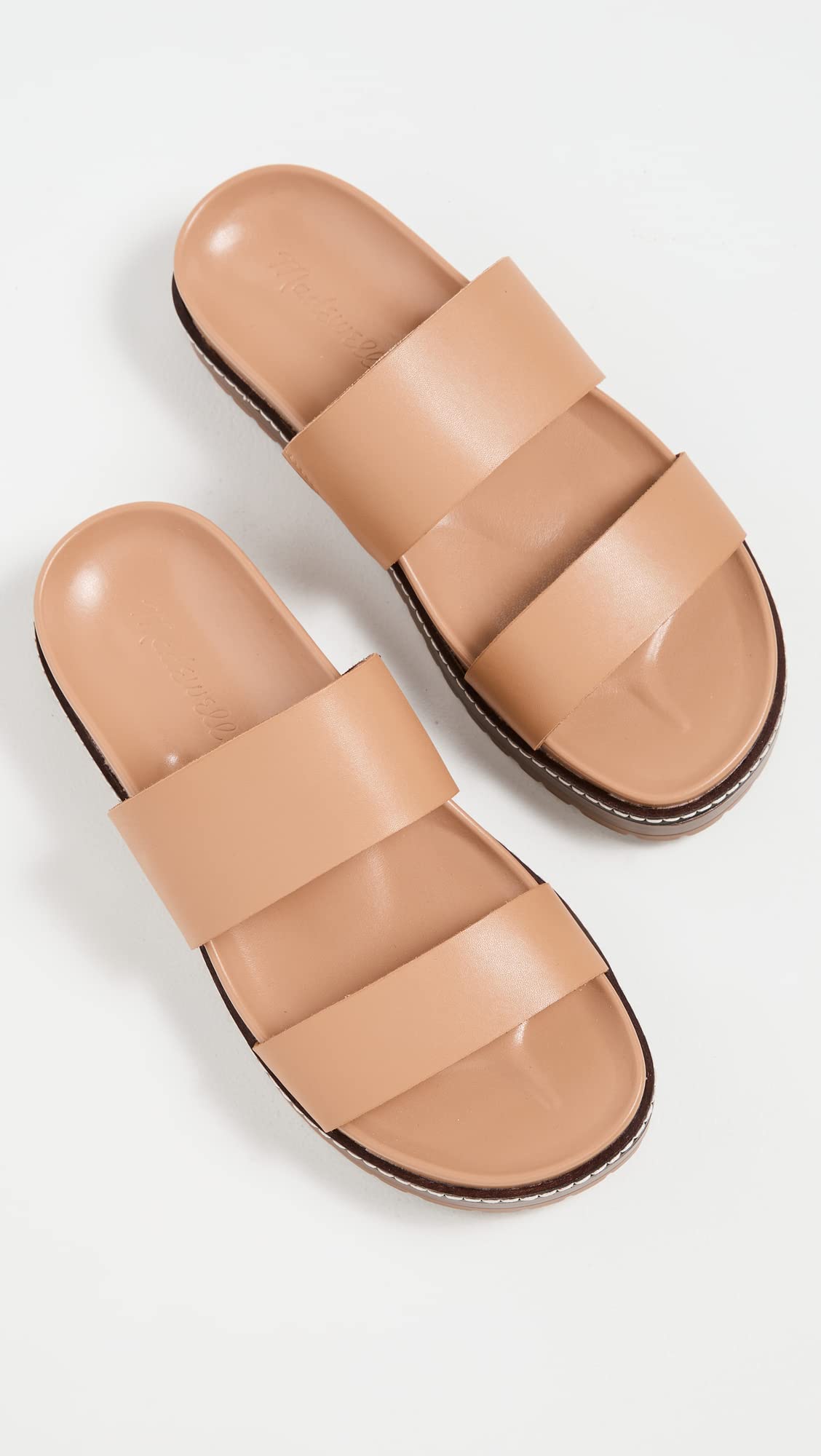 Madewell Women's Preston Sporty Slides, Desert Camel, Tan, 6 Medium US