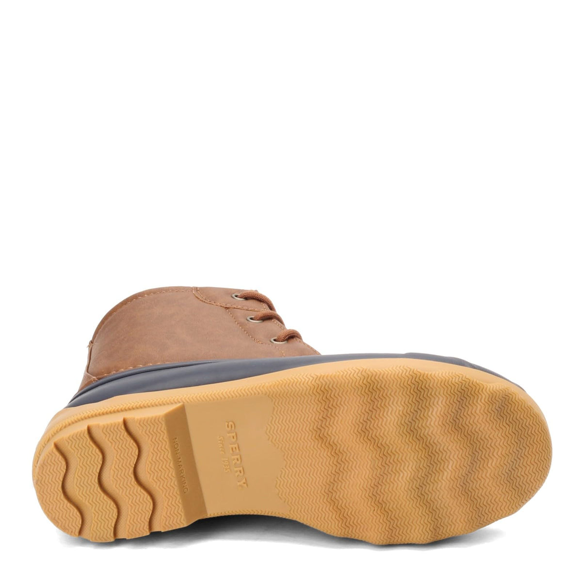 Sperry unisex child Port Boot, Tan/Navy, 4 Big Kid US