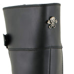 Xelement X93009 Women's Myna Black Performance Knee HighTall Leather Motorcycle Boots - 6