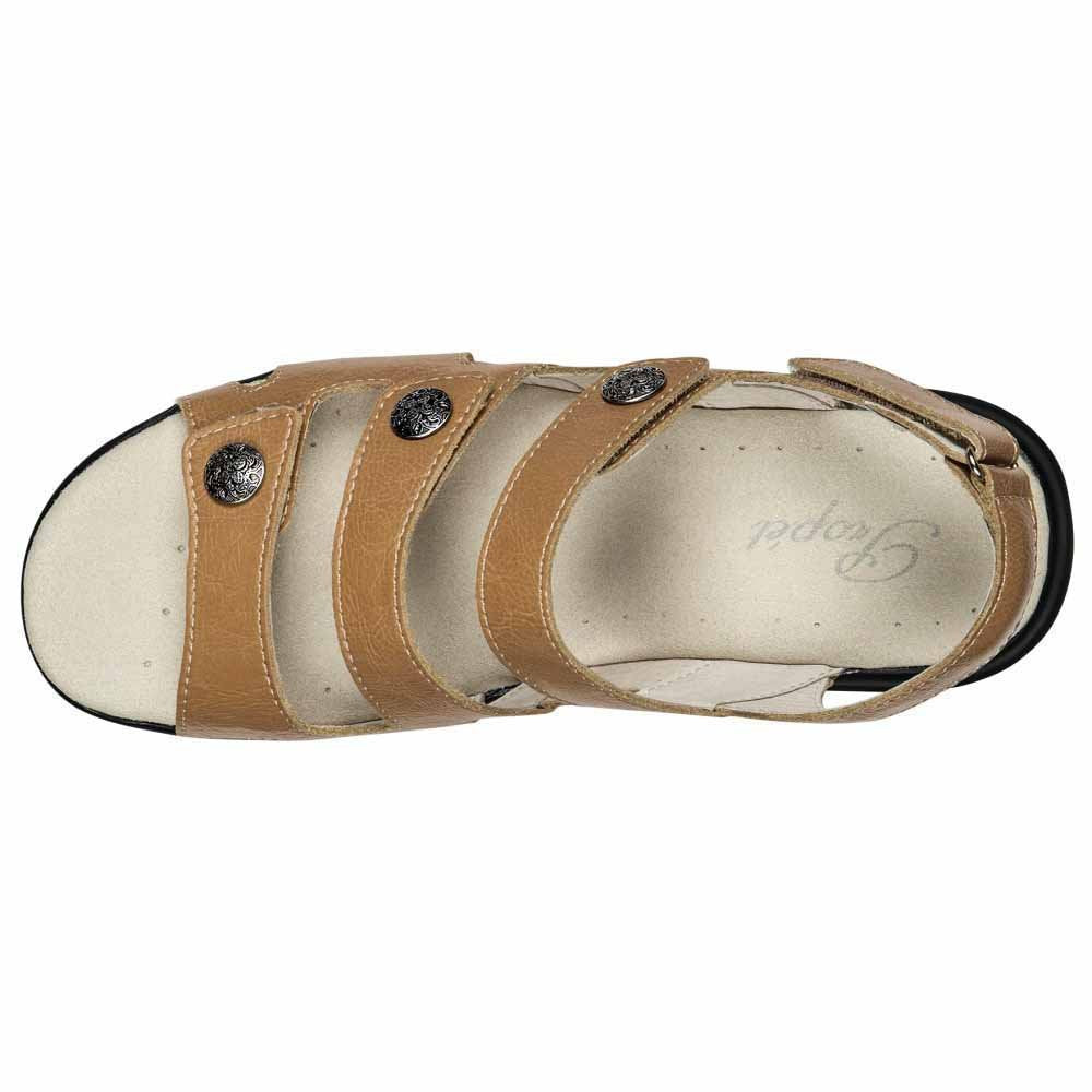 Propet® Bahama Womens Leather Sandals Camel 6 2E