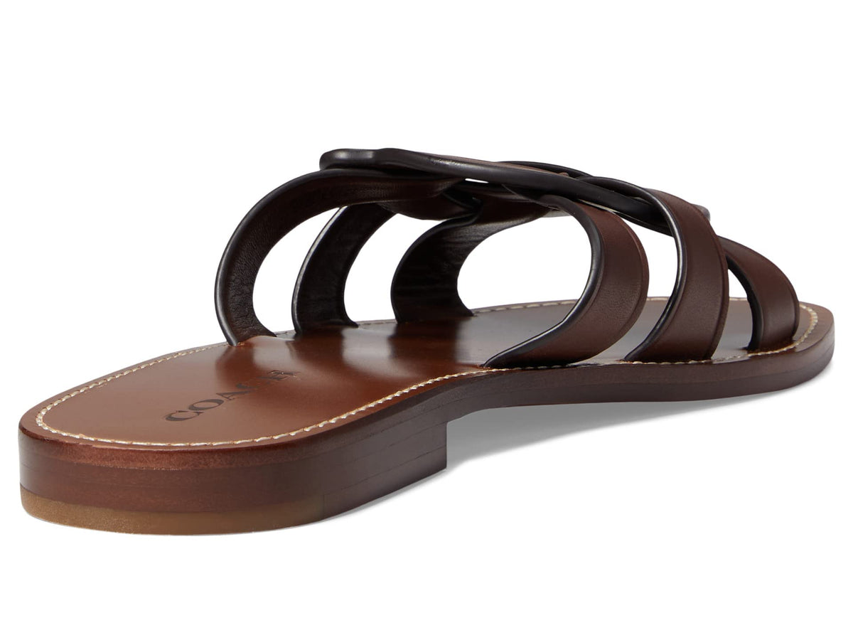 Coach ISSA Leather Sandal Walnut 5 B (M)
