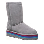 BEARPAW Retro Elle Short Womens Winter Boot Gray Fog - 8 Medium
