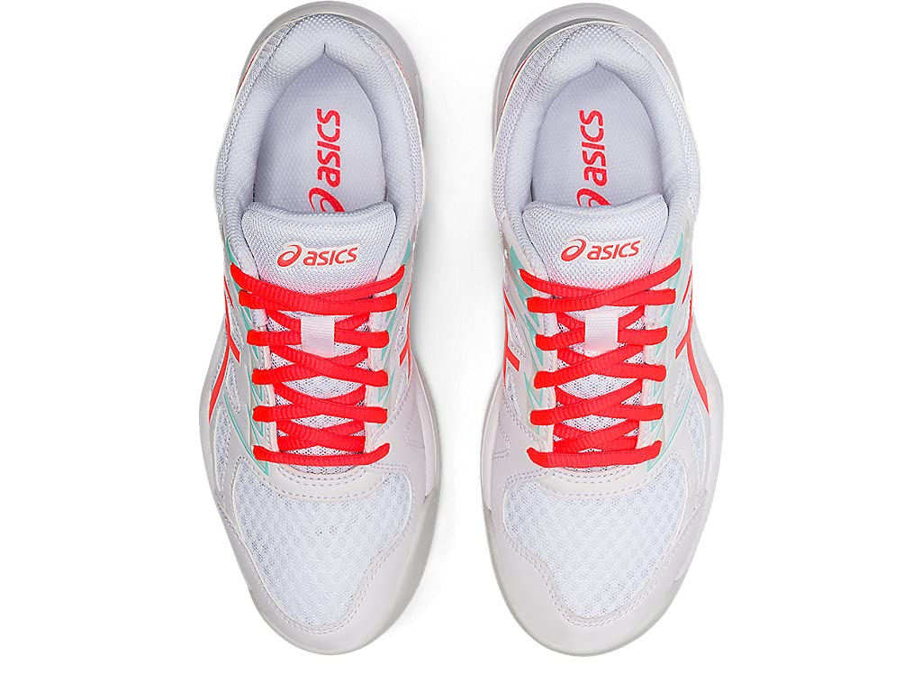 ASICS Women's Upcourt 4 Indoor Sport Shoes, 7, White/Sunrise RED