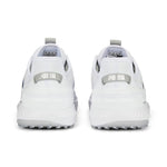 PUMA Golf Men's Ignite Elevate Wide Golf Shoe, Puma White-Puma Silver, 12.5
