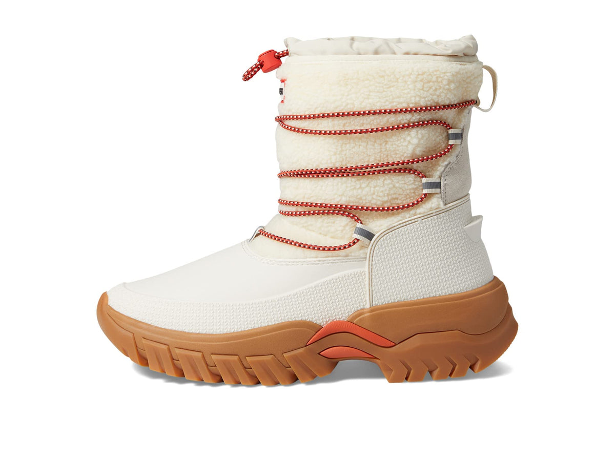 Hunter Womens Wanderer Short Faux Fur Winter & Snow Boots Ivory 5 Medium (B,M)