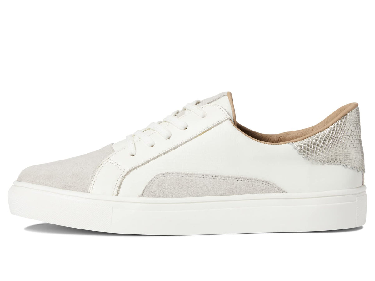 KAANAS Ankara Suede Sneaker with Zigzag Detail Silver 6 M