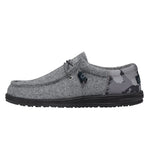 Hey Dude Men's Wally Funk Wool Grey Camo Size 8 | Men’s Shoes | Men's Lace Up Loafers | Comfortable & Light-Weight