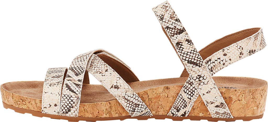 Walking Cradles Pool Natural Buffed Snake Print Leather/Cork Wrap 10 M (B)