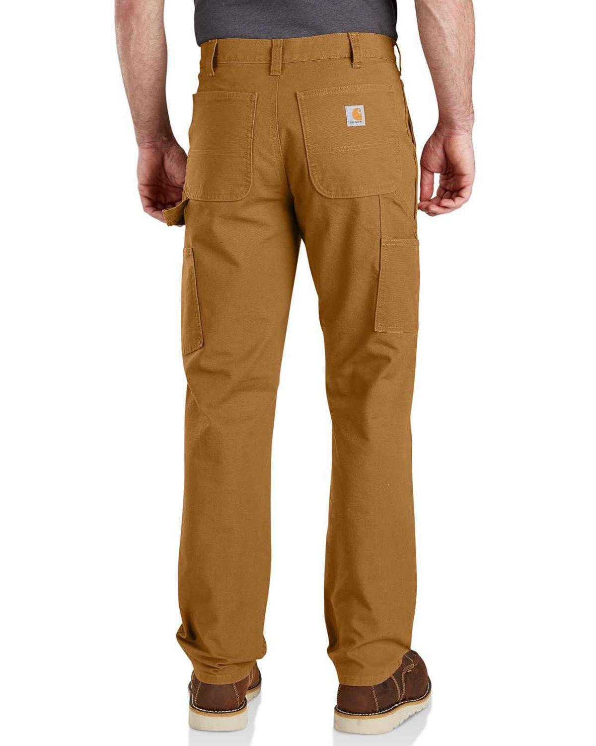 Carhartt Men's Rugged Flex Relaxed Fit Duck Dungaree Pant, Brown, 36W X 30L