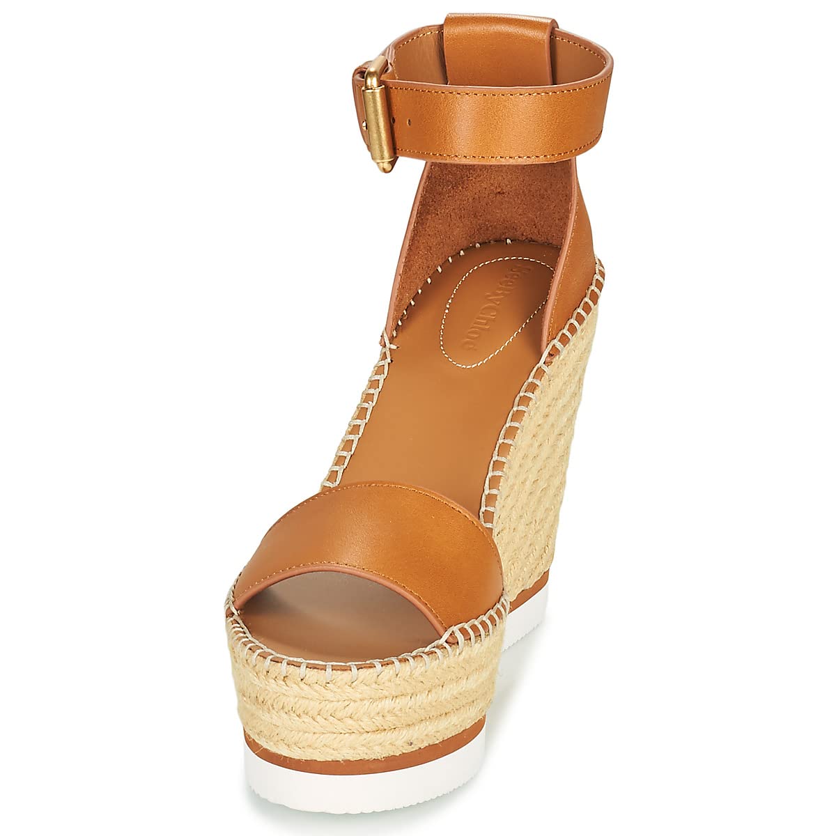 See by Chloe Glyn Espadrille Wedge Tan 38 (US Women's 8) M