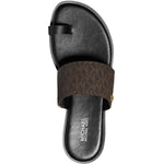 Michael Kors August Flat Sandal 6.5 Brown/Black