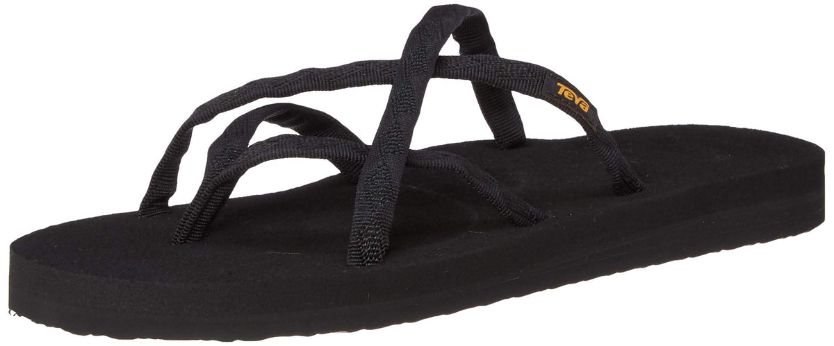 Teva Women's Olowahu Flip-Flop (39 M EU / 8 B(M) US, Mix Black on Black)