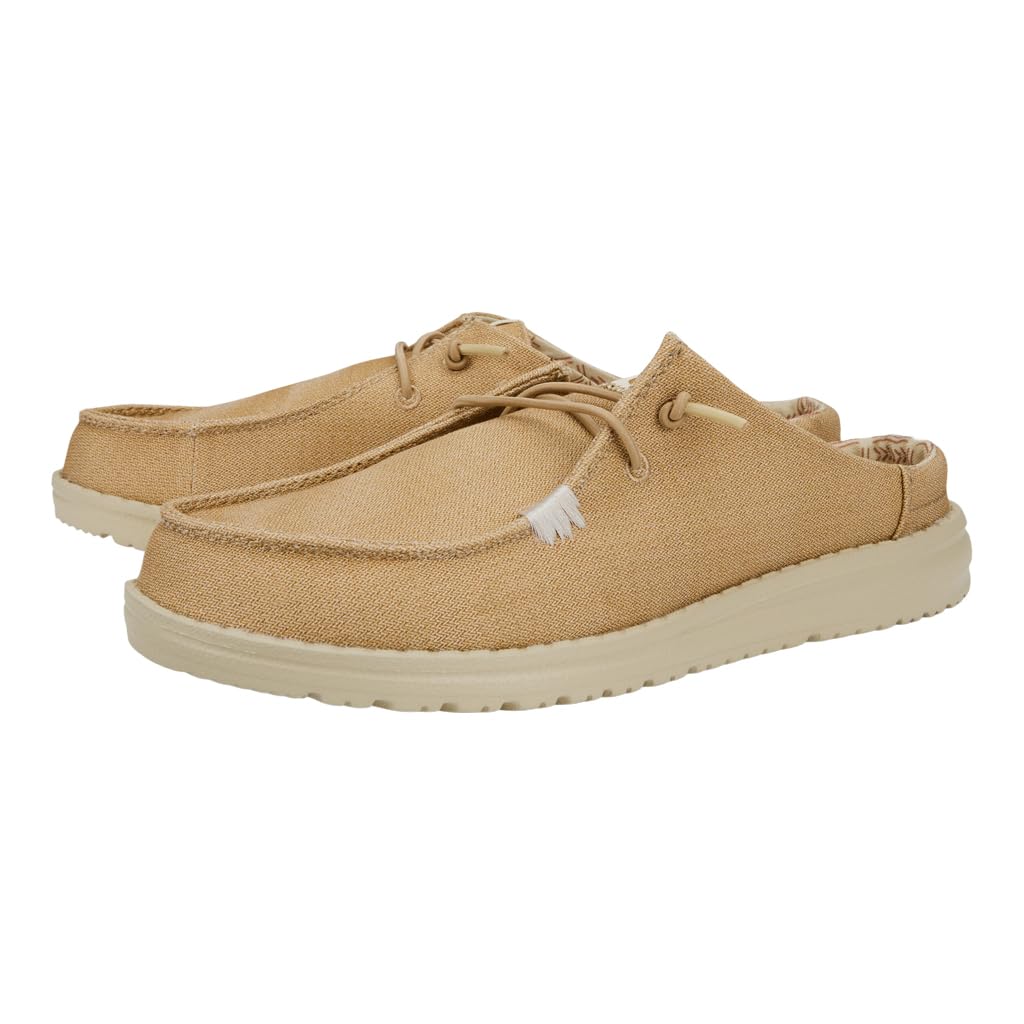 HEYDUDE Women's Wendy Slip Classic Tan Size 12 | Lightweight Women's Slip-On Shoes | Comfortable & Casual Everyday Footwear