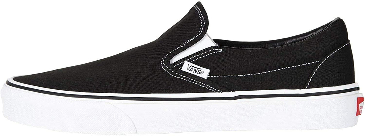 Vans Unisex Low-Top, Black White, 7.5 Narrow US Men