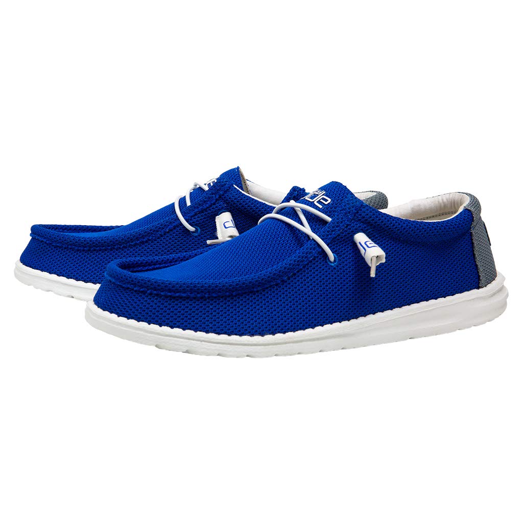 Hey Dude Men's Wally Sox Go Blue Size 12 | Men’s Shoes | Men's Lace Up Loafers | Comfortable & Light-Weight