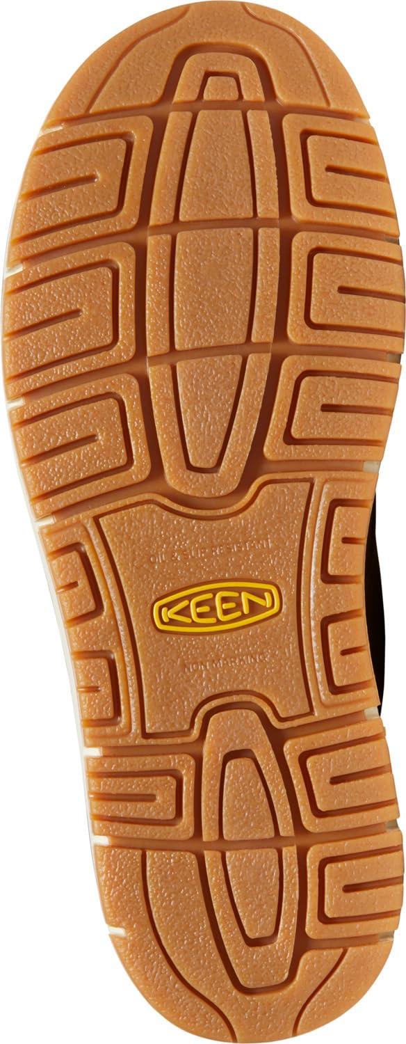 KEEN Utility Men's San Jose Oxford Low Alloy Toe Industrial Wedge Work Shoe 8.5 Wide Gingerbread/Off White