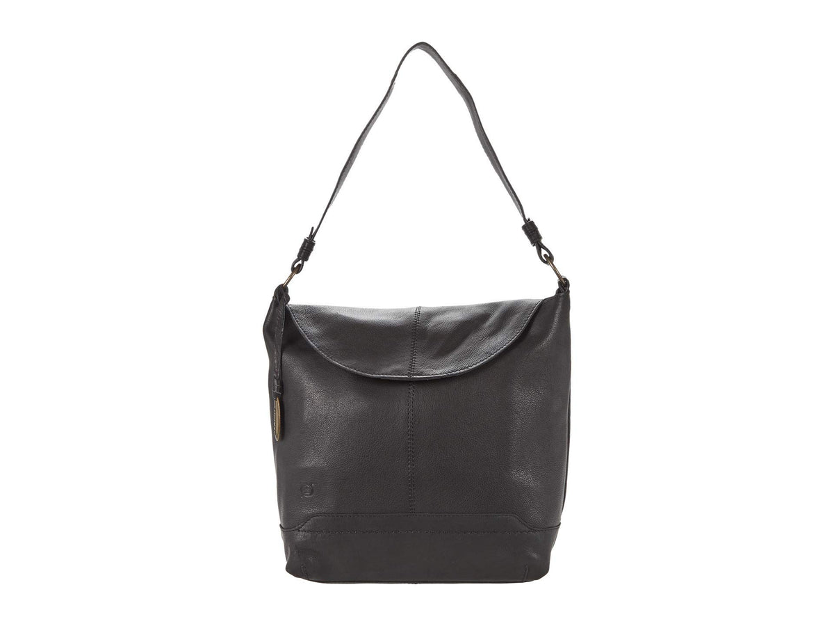 BORN Elaina II Antique Flap Hobo Black One Size