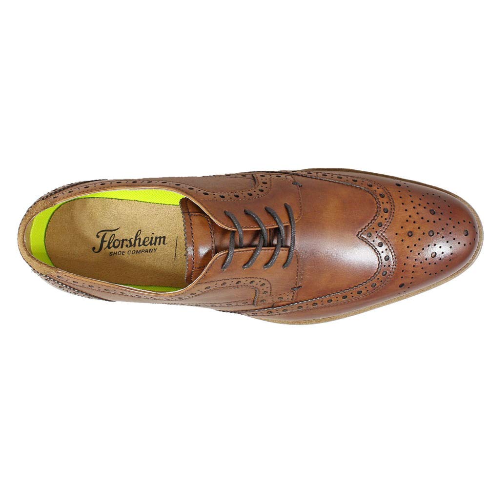 Florsheim Men's Oxfords, Cognac Leather/Suede, 7