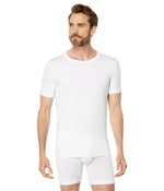 SPANX for Men Cotton Modal Crew - T-Shirt for Men - Crew Neckline - Straight Hem - Breathable Fabric Bright White New 2XL One Size