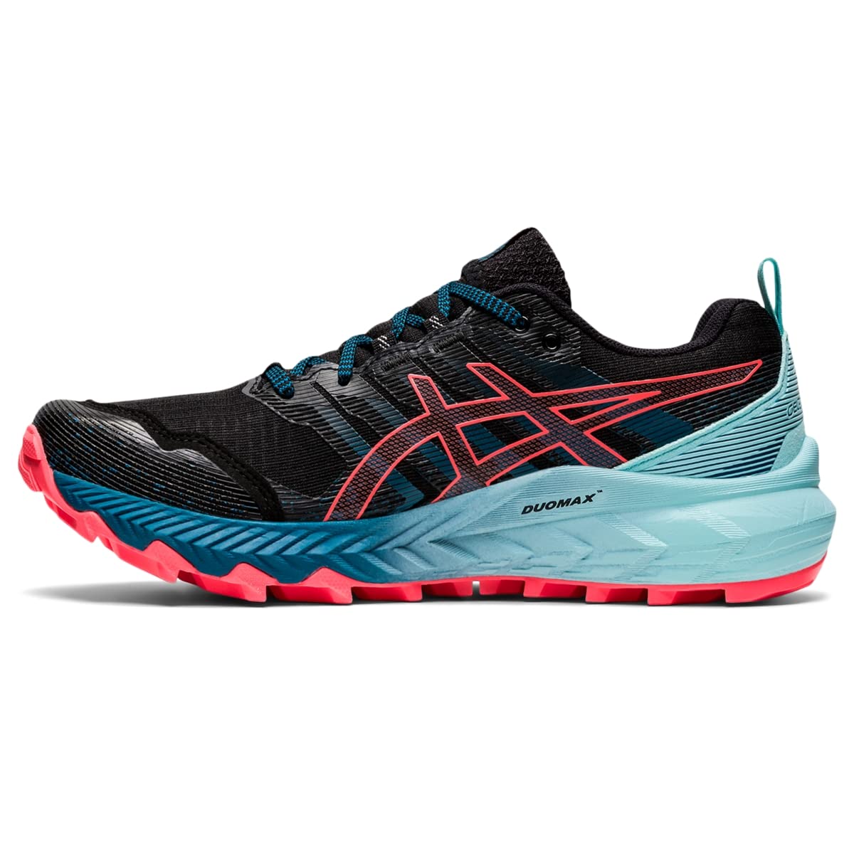ASICS Women's Gel-Trabuco 9 Running Shoes, 7.5, Black/Blazing Coral