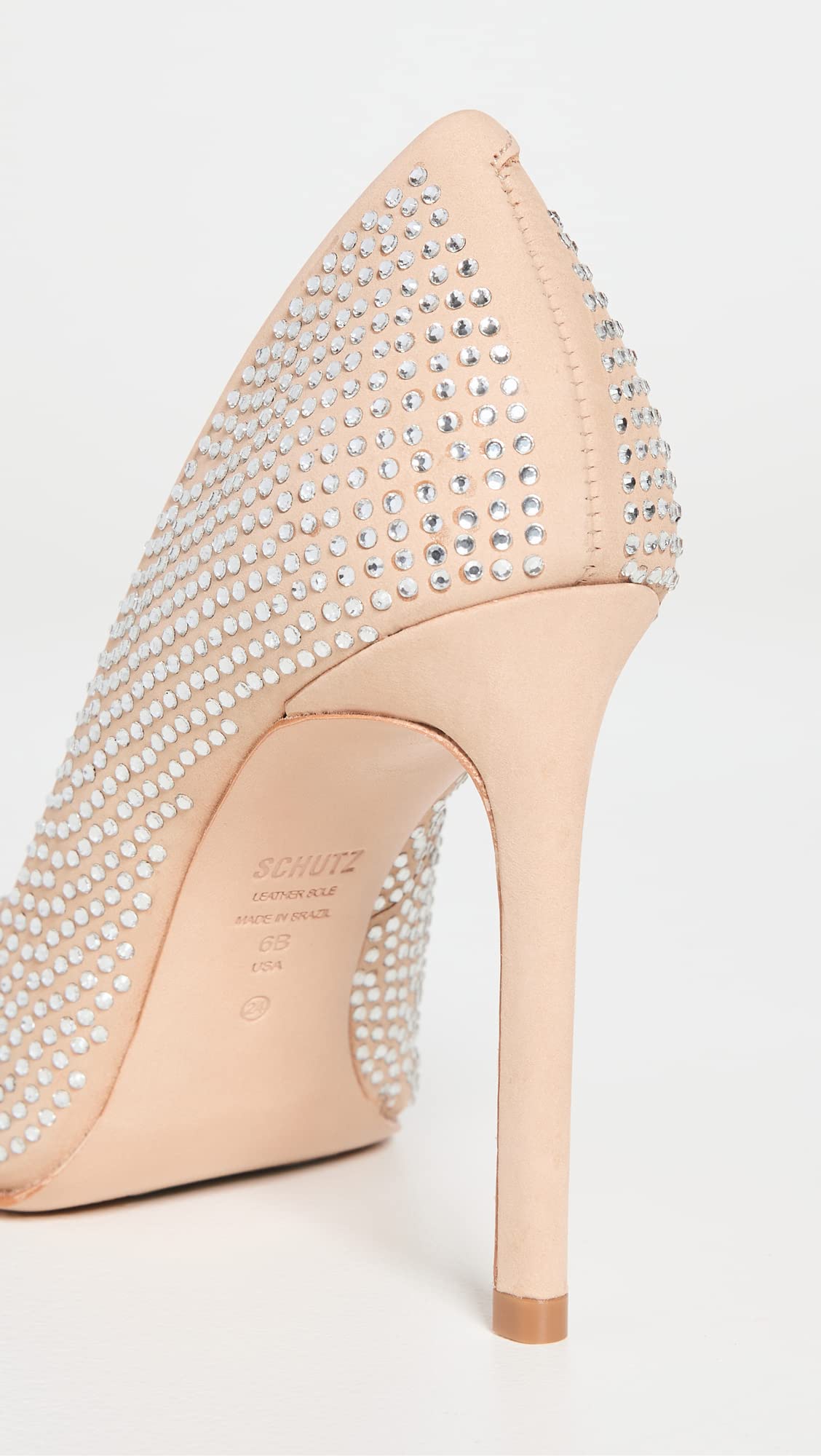 SCHUTZ Women's Sybil Pumps, Light Nude, Tan, Clear, 7.5 Medium US