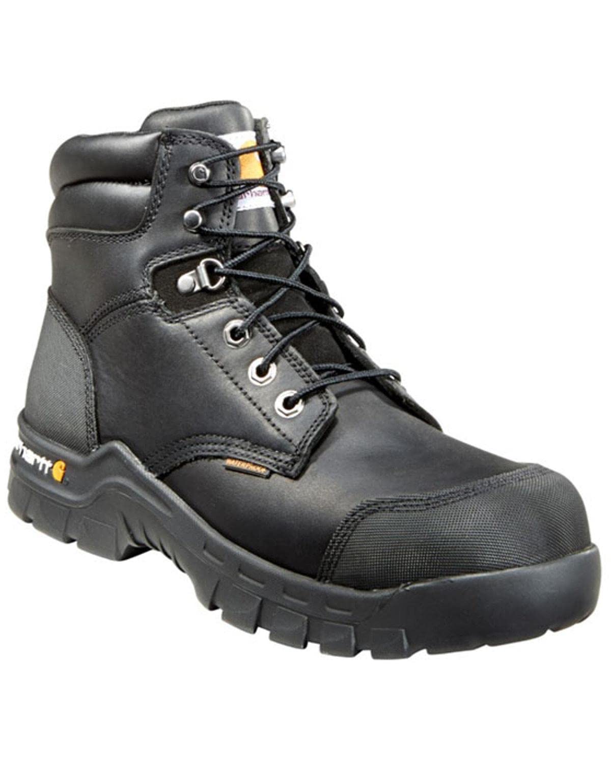 Carhartt Men's 6" Rugged Flex Waterproof Breathable Composite Toe Leather Work Boot CMF6371,Black Oil Tanned,9.5 W US