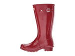 Hunter® Original Kids' Gloss Rain Boots for Kids – Knee High Design – Cushioned Footbed – Nylon Lining Military Red 4 Big Kid M