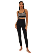 Beach Riot Color-Block Leggings Taupe/Black Check MD