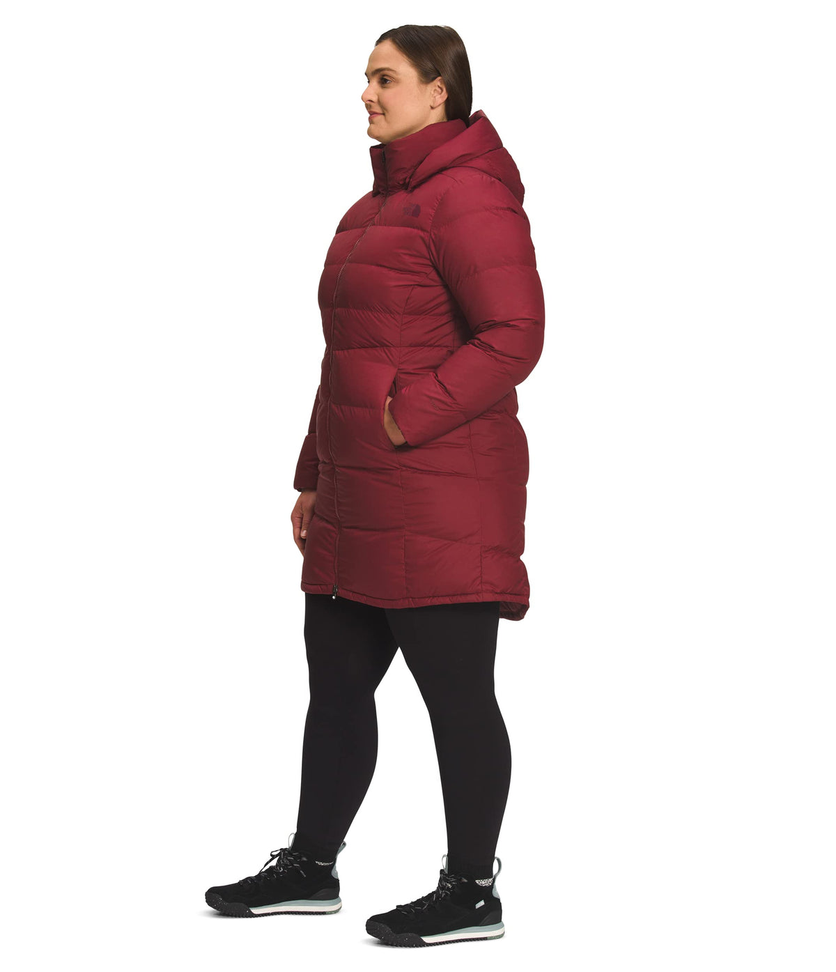 THE NORTH FACE Women's Metropolis Insulated Parka (Standard and Plus Size), Cordovan, 1X